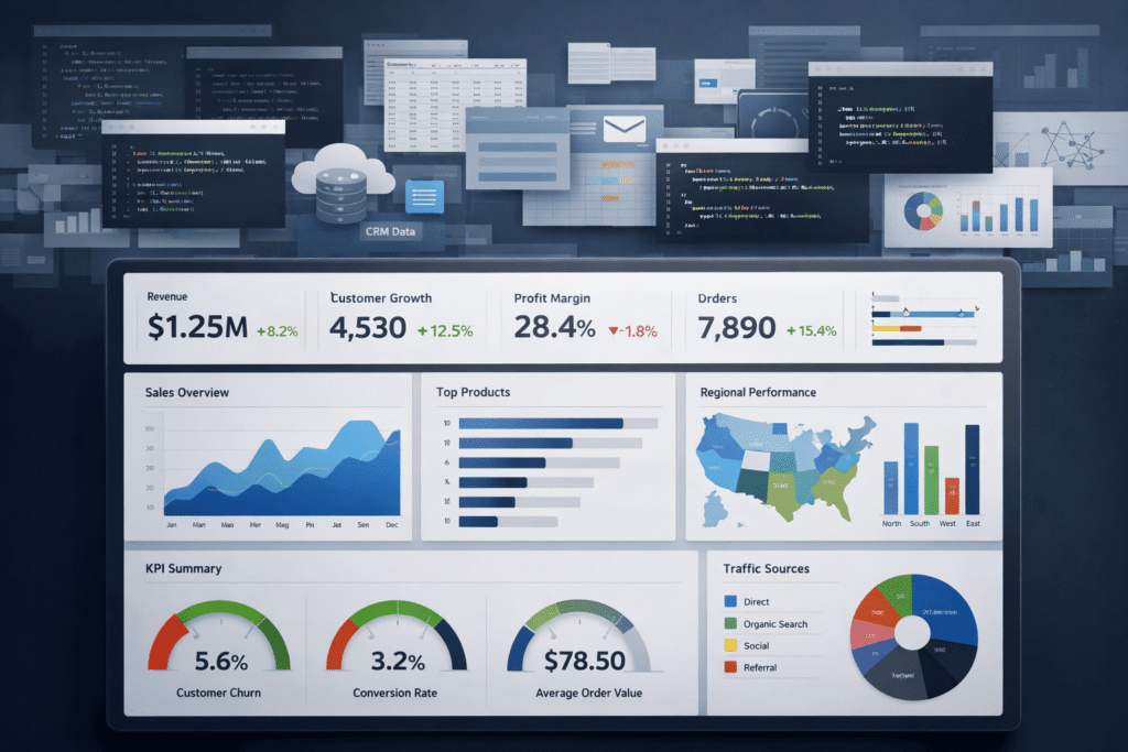 Clean BI dashboards powered by governed, high-quality enterprise data