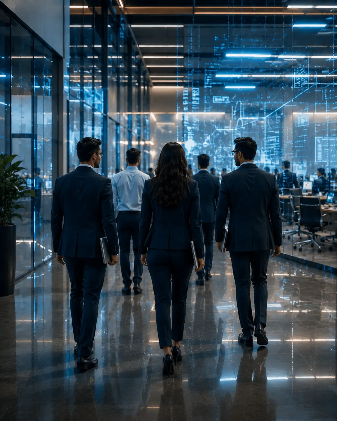 Modern business technology office