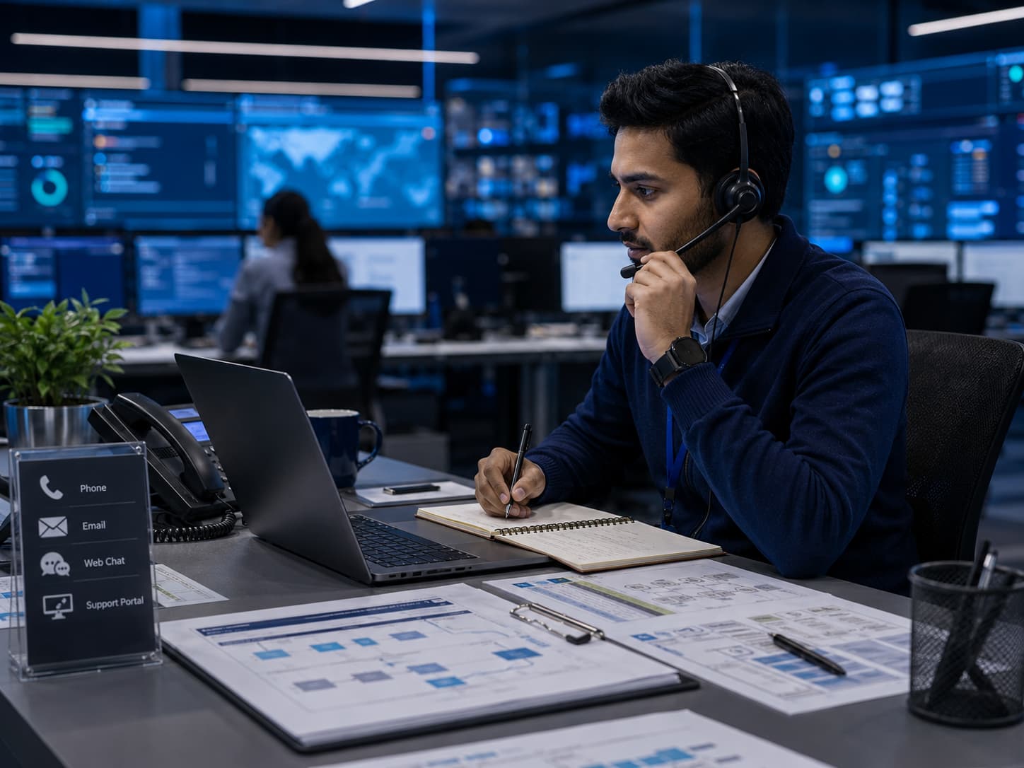 IT service desk request intake