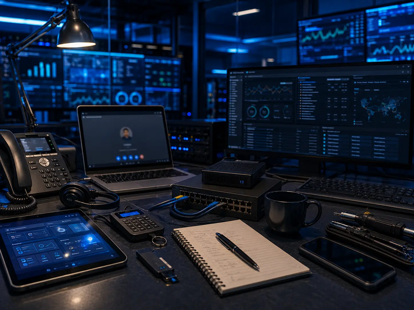 Remote network monitoring dashboard